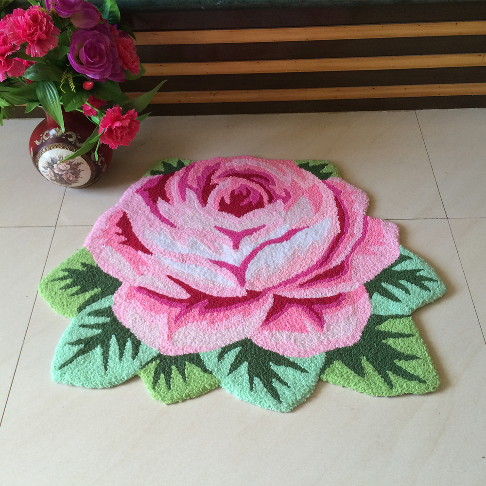 3d Handmade Rose Flower Carpet Non Slip Area Rug Bedroom Living Room Floor Mat Ebay