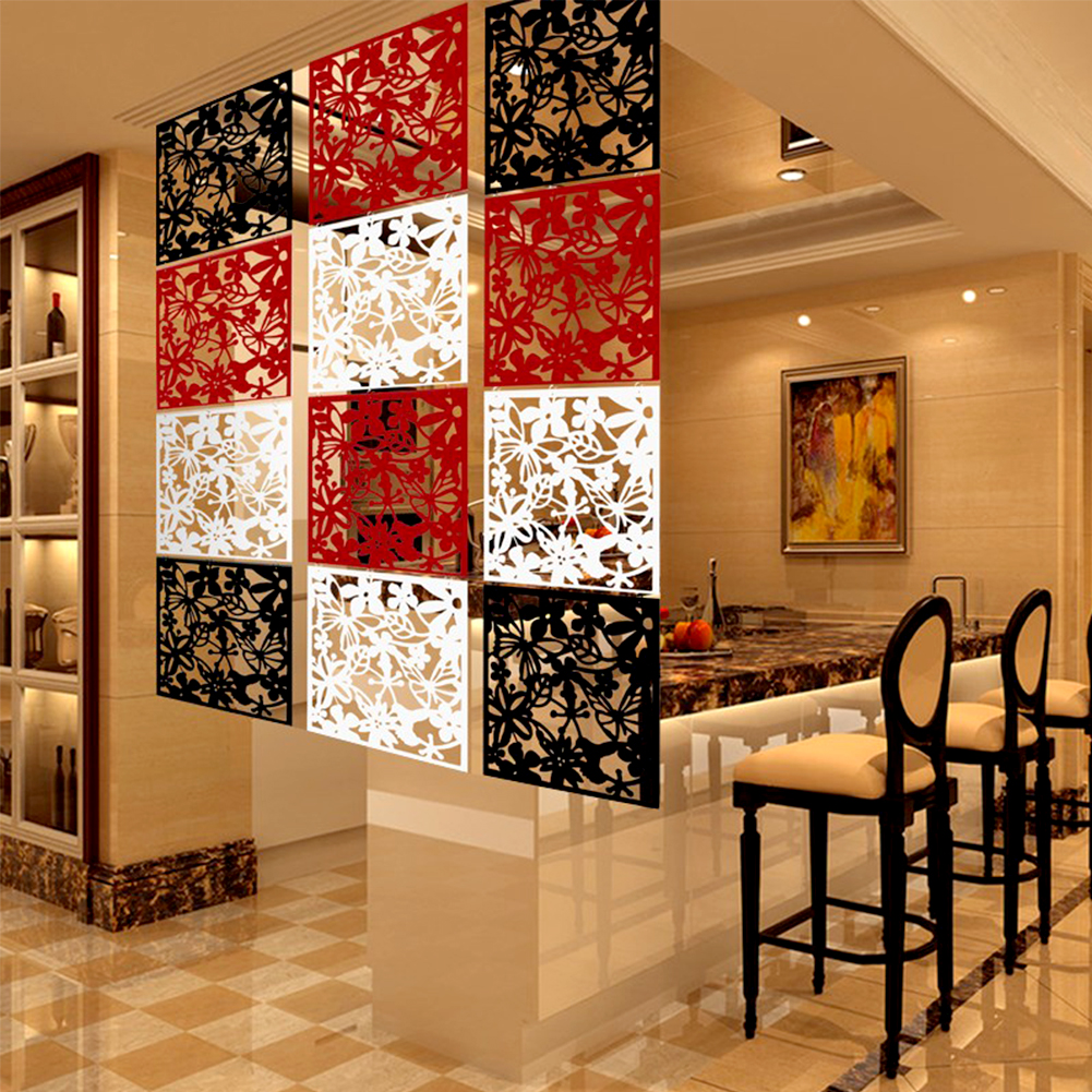 Details About 4 8 12pcs Room Divider Hanging Wall Panels Decor Art Plastic Screen Partition